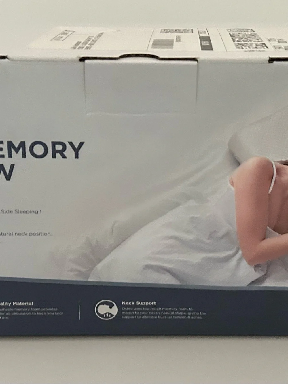 Contour Memory Foam Pillow - White Neck Support